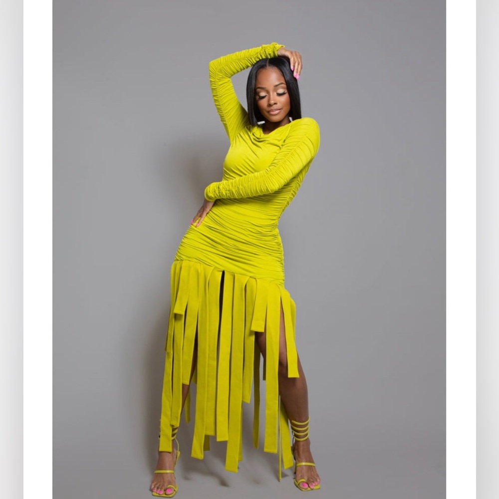 Strings and Lime Green Dress